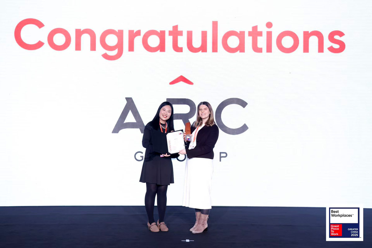 ARC Group receiving their Best Workplaces award